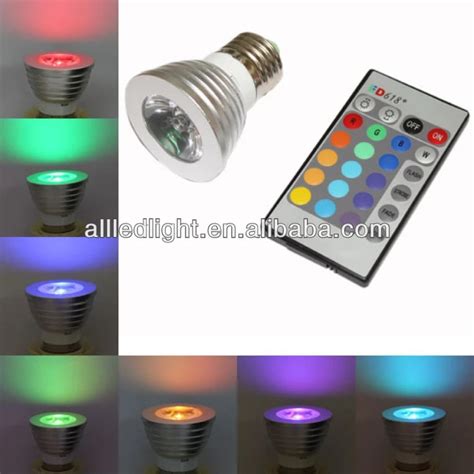 16 Colors Changing Led Rgb Lamp 3w E27 85 265v White Light Bulb Rgb Led