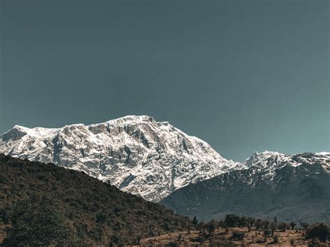 Snow Covered Mountain on Purple Sky · Free Stock Photo