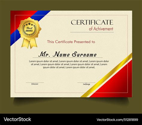 Certificate design Royalty Free Vector Image - VectorStock