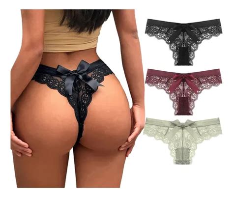 Paquete Panty Bikini Se Oras Tanga Cord N De Encaje Sexy Cuotas Sin Inter S