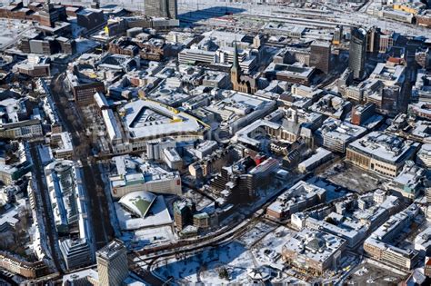 Dortmund Von Oben Winterluftbild Stadtansicht Vom Innenstadtbereich