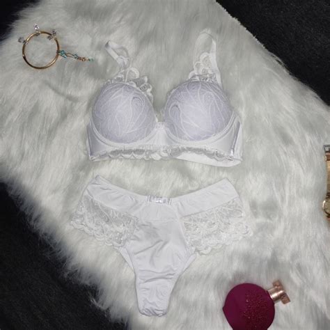 Conjunto lingerie Sutiã e calcinha preto e branco C Bojo Shopee Brasil