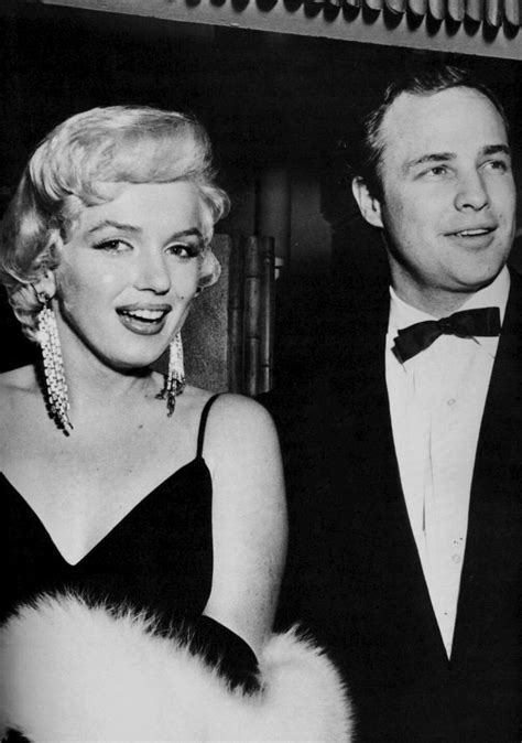 Marilyn Monroe And Marlon Brando At The Premiere Of The Rose Tattoo