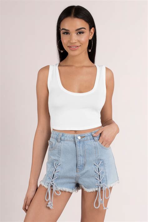 Cute White Top Scoop Neck Top White Top White Basic Top 9