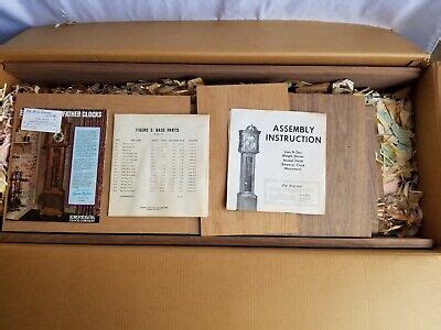 Vintage Emperor Grandfather Clock Kit Model K In Walnut Open Box