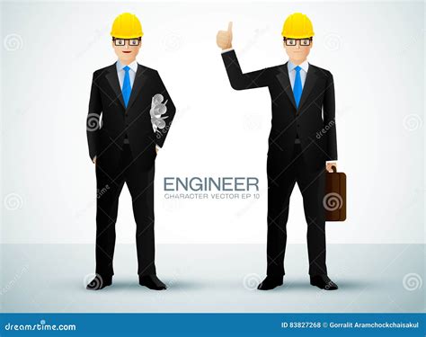 Engineer Character Stock Vector Illustration Of Manager 83827268