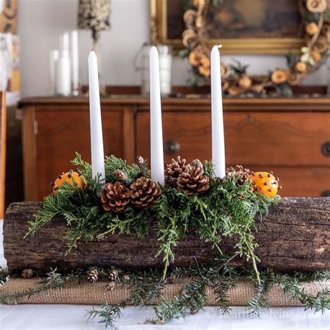 Yule Log Centerpiece For Your Christmas Table Hearth And Vine Log