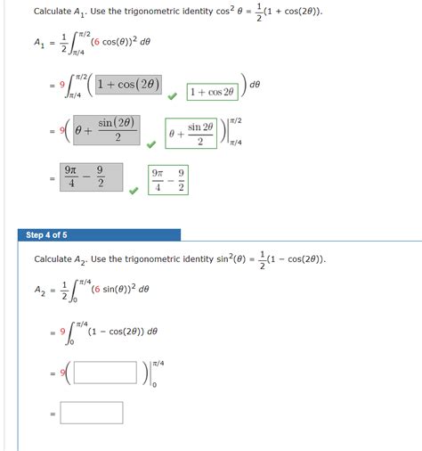 Solved Calculate Calculate A1 Use The Trigonometric Chegg