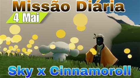 Missão Diária Cinnamoroll Bolo de Velas Cristal do Éden na Floresta