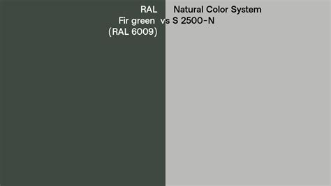 Ral Fir Green Ral 6009 Vs Natural Color System S 2500 N Side By Side