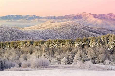 Appalachian Mountain Winter Photograph Print Sunrise From - Etsy