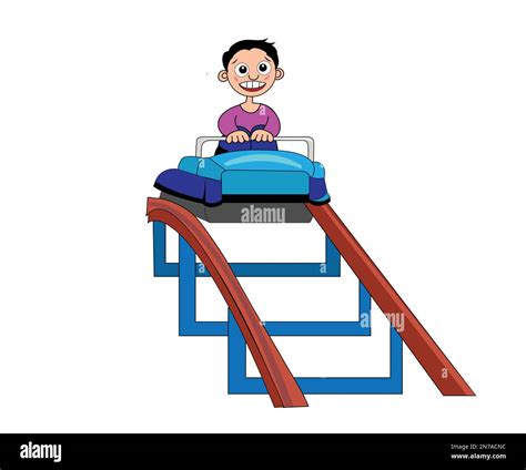 Roller Coaster Cartoon Vector Stock Vector Image And Art Alamy