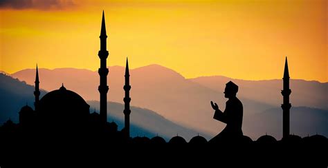 HD wallpaper: silhouette of man praying on temple, ramadan, masjid ...