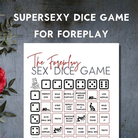 Foreplay Sexy Dice Game Printable Sex Game Etsy