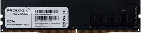 Оперативная память Prologix DDR4-2400 8192 MB PC4-19200 (PRO8GB2400D4 ...