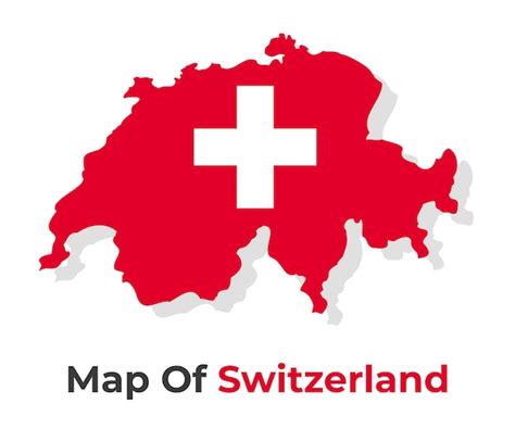 Premium Vector Vector Switzerland Flag Map Simple Illustration