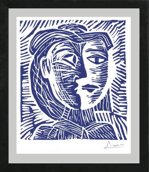 Pablo Picasso Woman In Hat Original Hand Signed Limited Edition Linocut