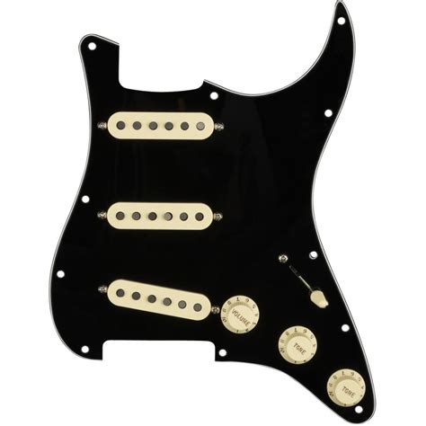 Fender Pre Wired Strat Pickguard Custom Shop Fat 50 S SSS Black 11