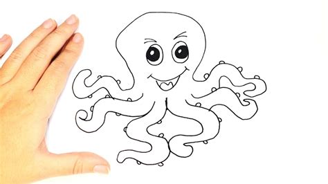 Dibujo fácil de un pulpo paso a paso Cómo dibujar un pulpo para niños