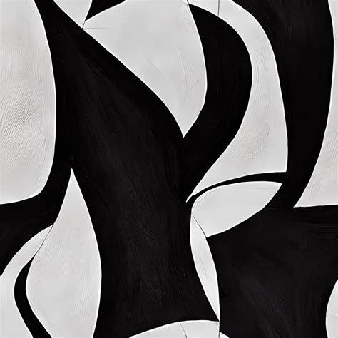 Striking Abstract Shapes Black and White Painting · Creative Fabrica