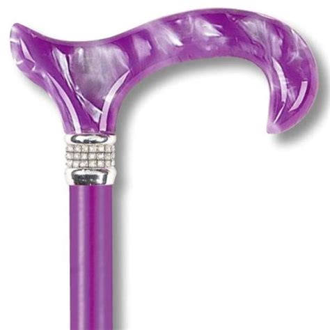 Purple Diamond And Pearl Series With White Rhinestones Cane Non