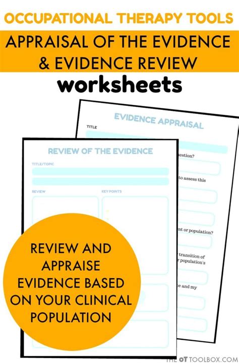 Evidence Based Practice In Occupational Therapy Appraisal Worksheets Laptrinhx News