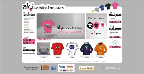 Diseño de tienda online de camisetas personalizadas