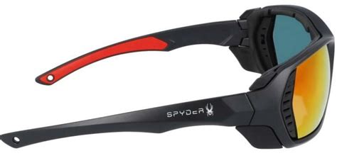 New Spyder Sp6008 020 Polarized Black Sunglasses Wred Lenses And Spyder