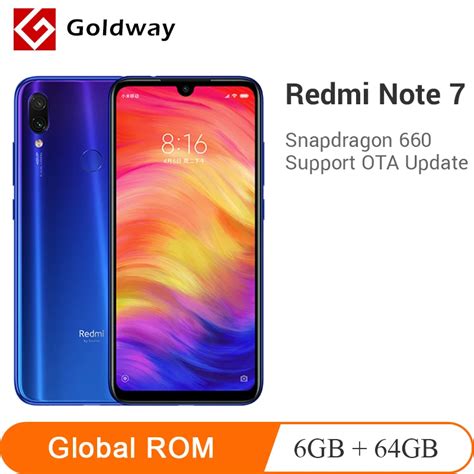 Original Xiaomi Redmi Note 7 6GB 64GB SmartPhone Snapdragon 660 Octa