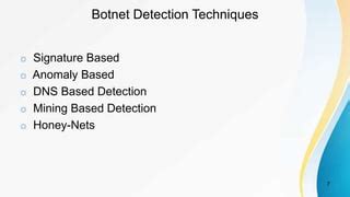 Botnet and its Detection Techniques | PPT