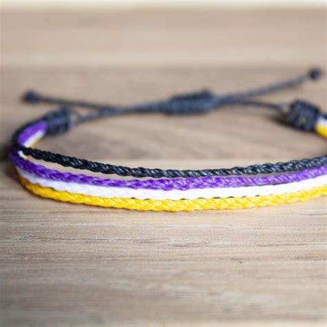 Pansexual Pride Braided Bracelet Or Anklet Lgbtqa Jewelry Etsy