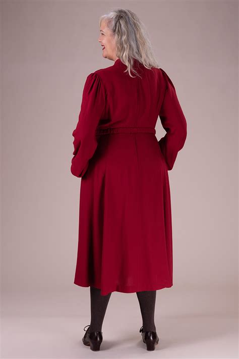 The Midwinter Midi Dress Lingonberry Red Emmy Design