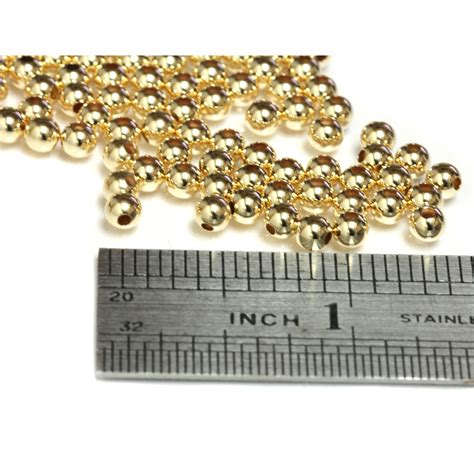 1000 Gold Filled 4mm Round Smooth Polished Beads Seamless Spacer 14 20