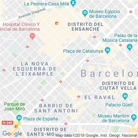 Código Postal calle Casanova De Impares Del 1 Al 103 Pares Del 2 Al