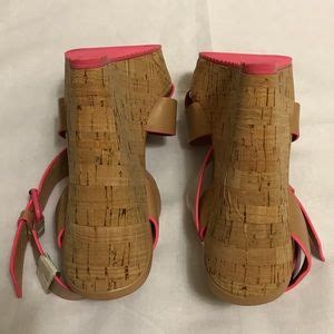 Elle Shoes New Elle Nude And Hot Pink Wedges Poshmark