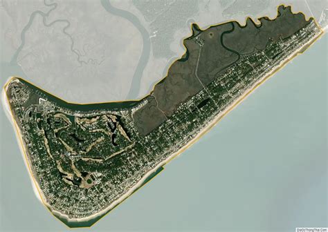 Map of Edisto Beach town - Thong Thai Real