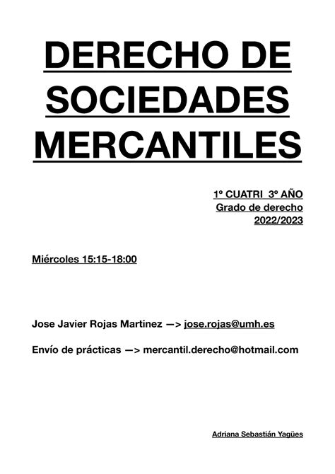 Introducción derecho de sociedades DERECHO DE SOCIEDADES MERCANTILES