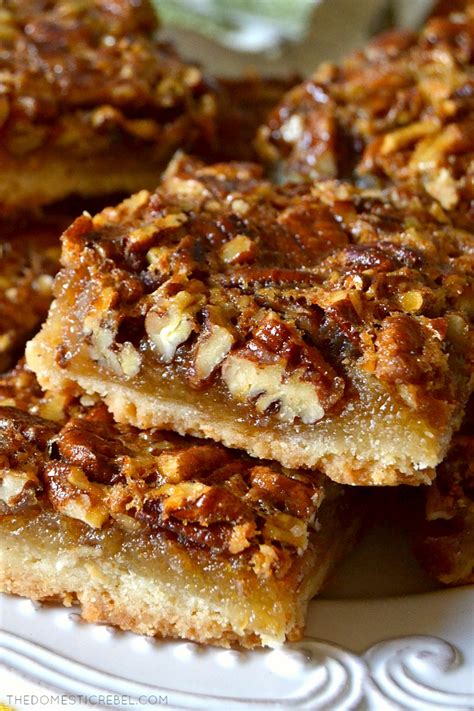 Super Easy Pecan Pie Bars The Domestic Rebel