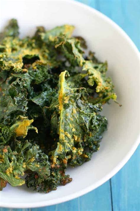 Vegan Cheesy Baked Kale Chips The Pretty Bee