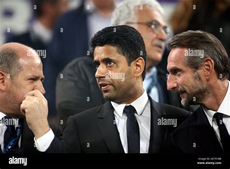 NASSER AL KHELAIFI ANTERO HENRIQUE JEAN CLAUDE BLANC Stock Photo Alamy