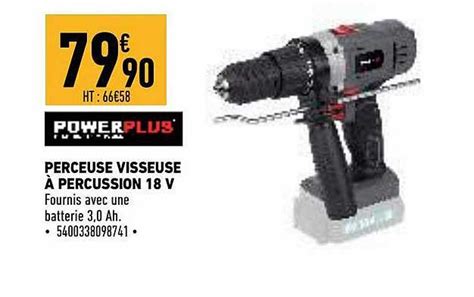 Promo Perceuse Visseuse à Percussion 18 V Power Plus chez Brico Cash