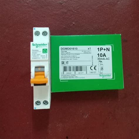 Jual Schneider RCBO ELCB Slim Domae 1P N 10A 16A 20A 30MA AC Shopee