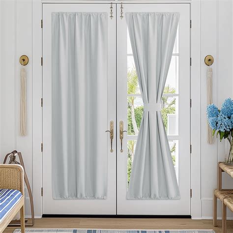 Amazon RYB HOME 100 Blackout Door Curtain Portable Detachable And