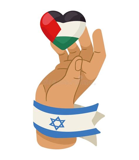 Palestina E Israel Pomba Ilustração do Vetor Ilustração de