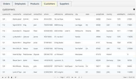 Tabbed Grid Build A Datagrid With Tabs Phpgrid Php Datagrid