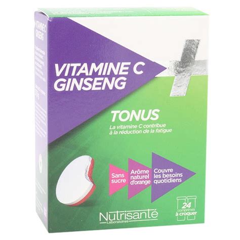 Nutrisant Vitamine C Ginseng Comprim S Croquer Pas Cher