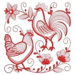 Chickens Redwork Embroidery Designs Machine Embroidery Designs At