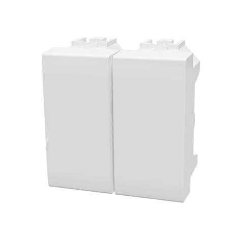 Tappo Copriforo Doppio Bianco Serie ABL Compatibile Con Living Light