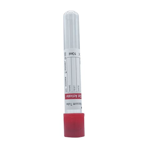 Disposable Medical Pet Plain Red Cap Vacuum Blood Collection Tube