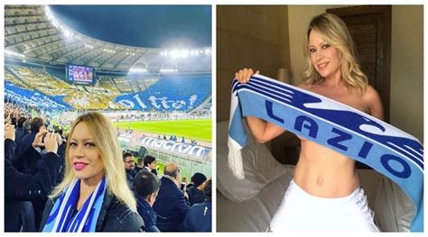 Anna Falchi Esulta Per La Sua Lazio Come Godo